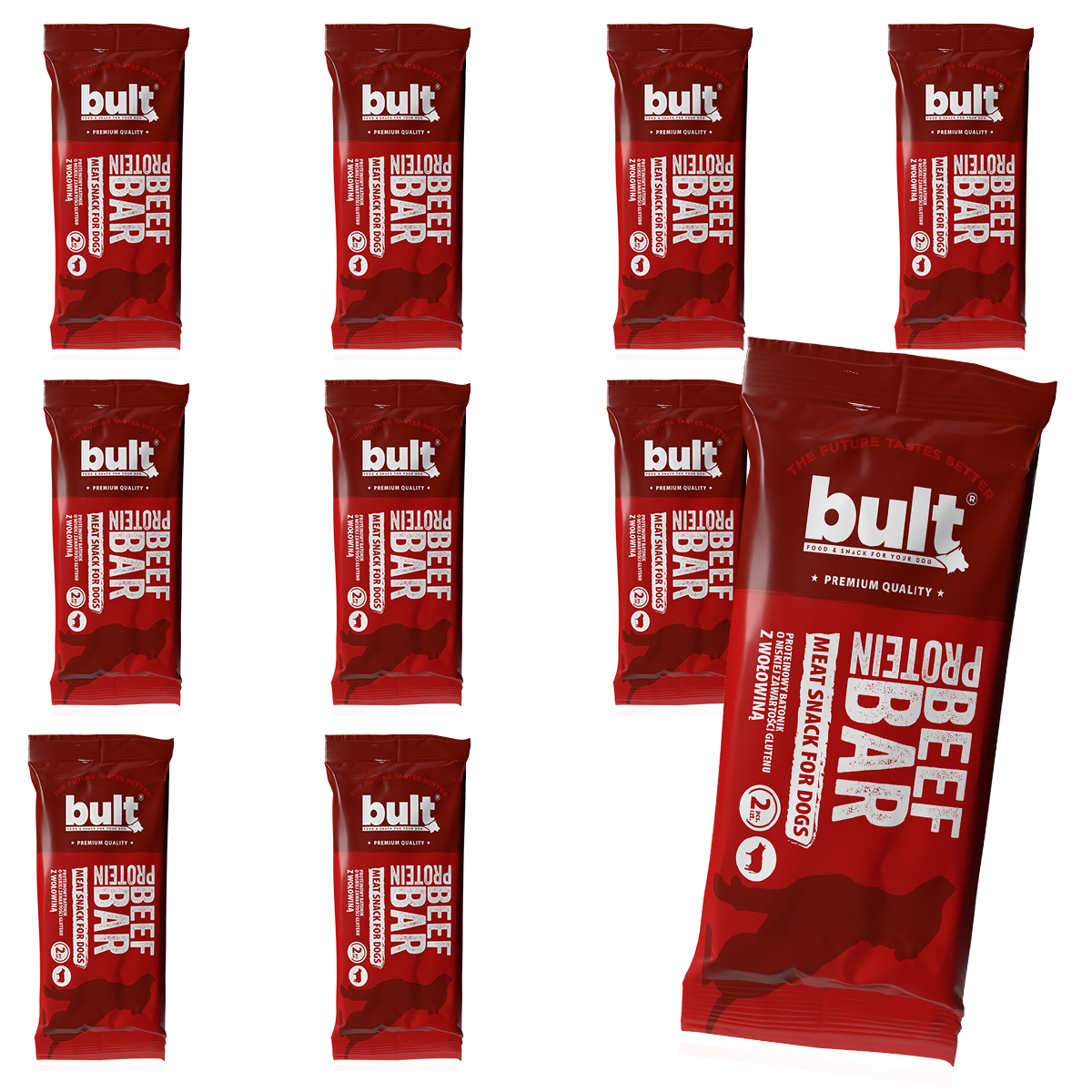 BULT BAR skanėstas šunims proteininis batonėlis Jautiena 10x75g