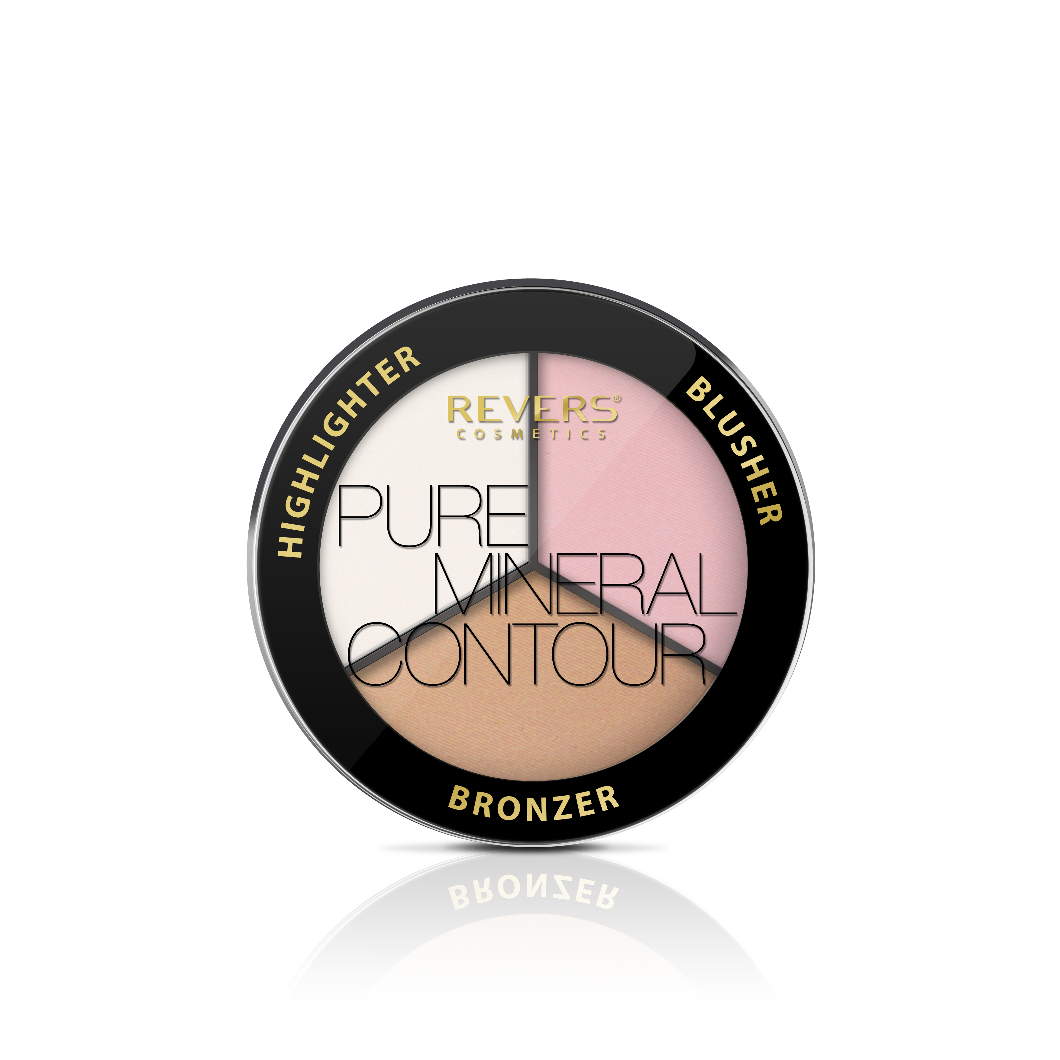 Revers Pure Mineral Rinkinys Švytėjimo suteikianti bronzinė pudra ir skaistalai kontūravimui 02