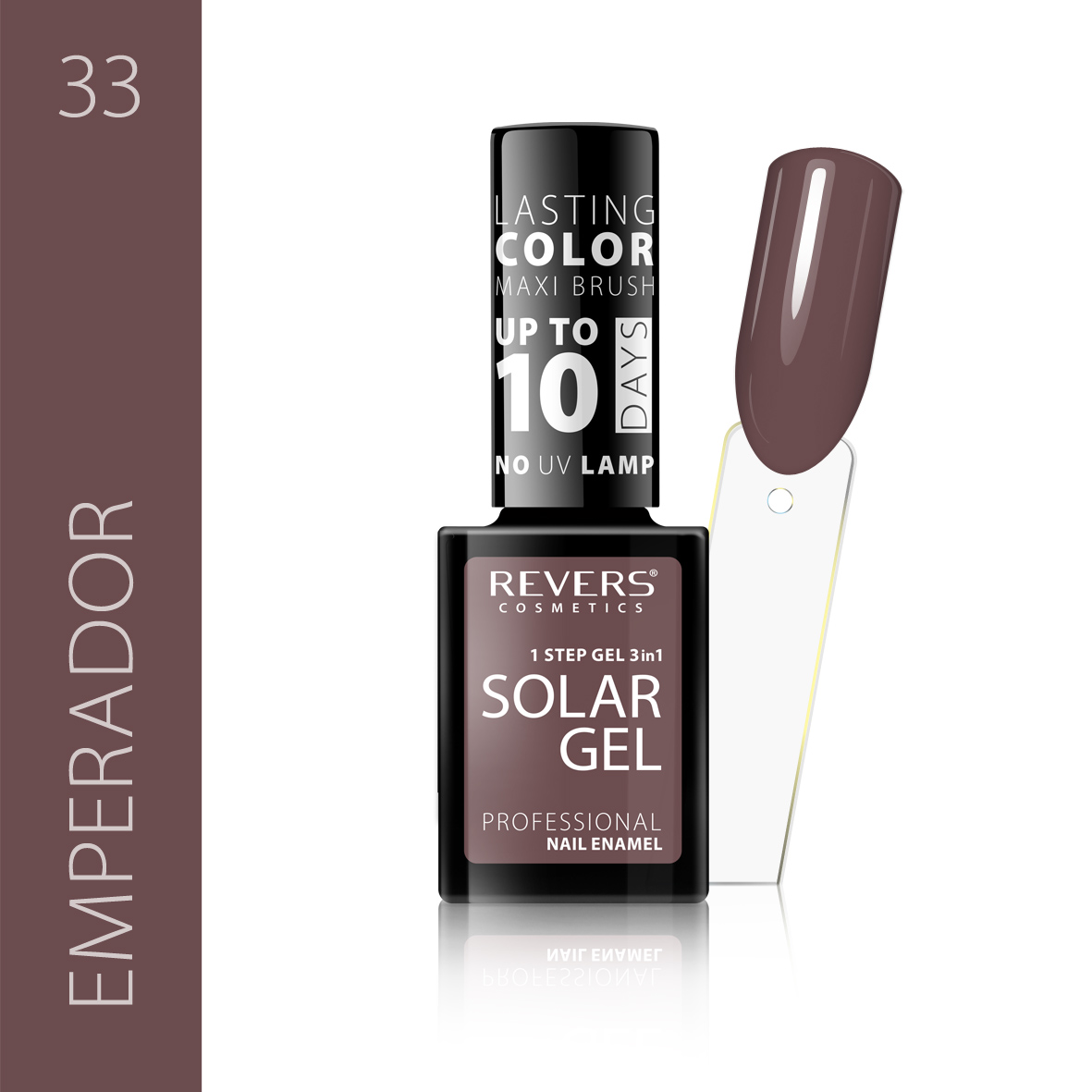 Nagų lakas SOLAR GEL 12ml hibridinis efektas 33