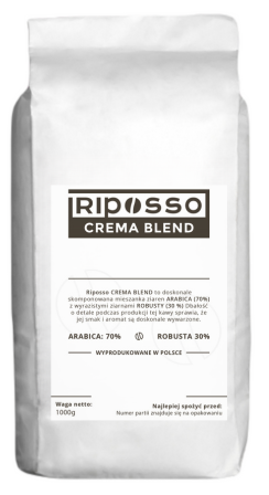 Riposso Crema Blend 1kg Kavos pupelės