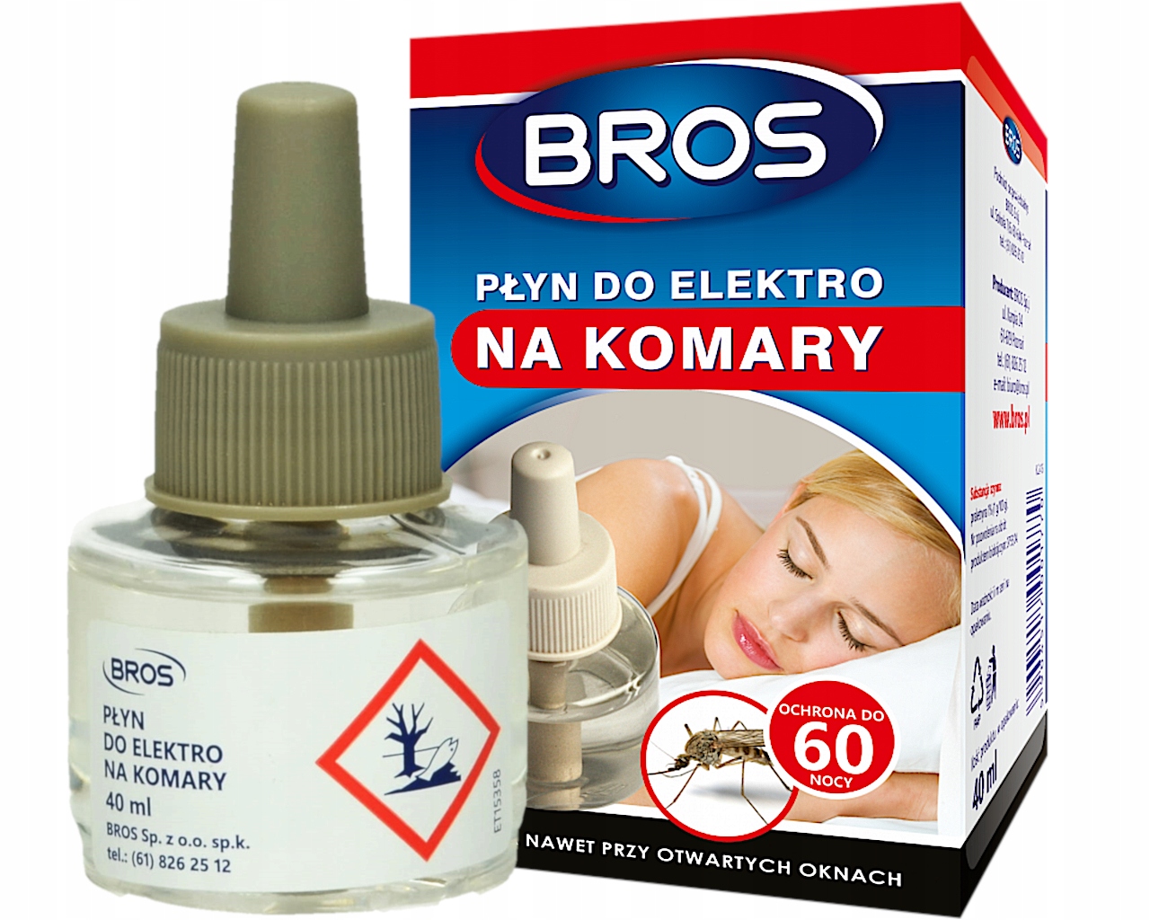 BROS Elektro skystis nuo uodų 60 naktų