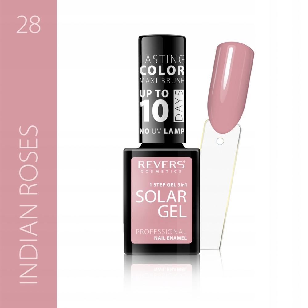 Nagų lakas SOLAR GEL 12ml hibridinis efektas 28