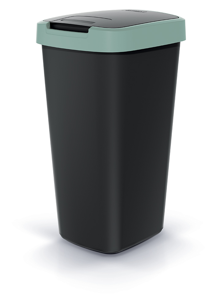 Šiukšliadėžė 25L COMPACTA Q šviesiai žalia | Juoda