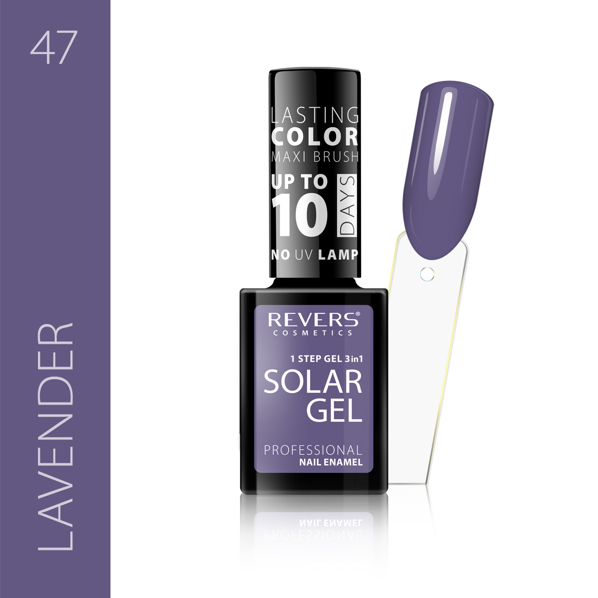Nagų lakas SOLAR GEL 12ml hibridinis efektas 47