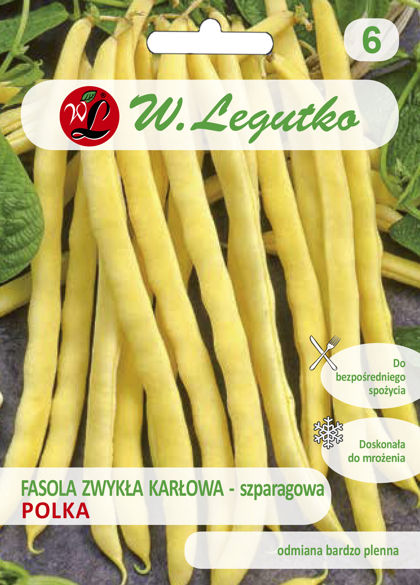 Sėklos. Šparaginės pupelės žemaūgės Polka – geltonos, 50g