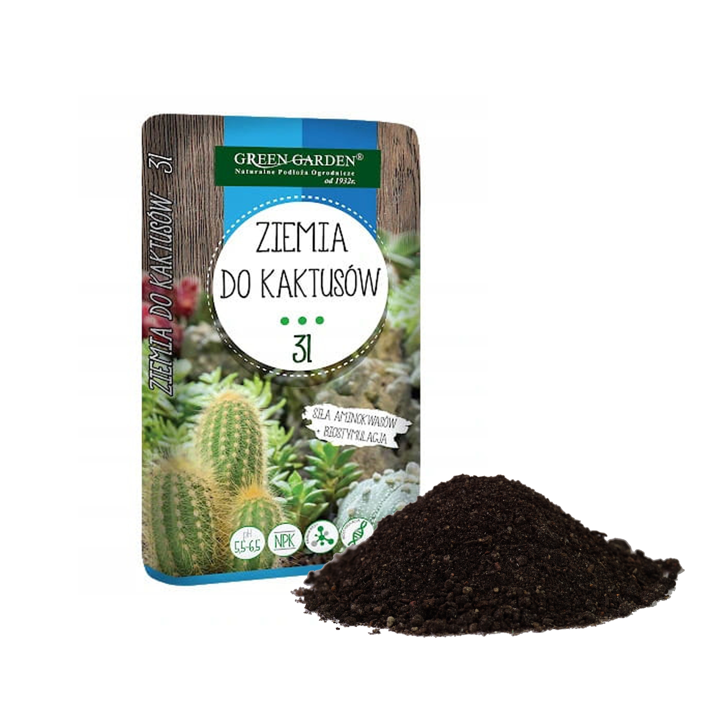 Kaktusų žemė su Biostimuliacija GreenGarden 3l
