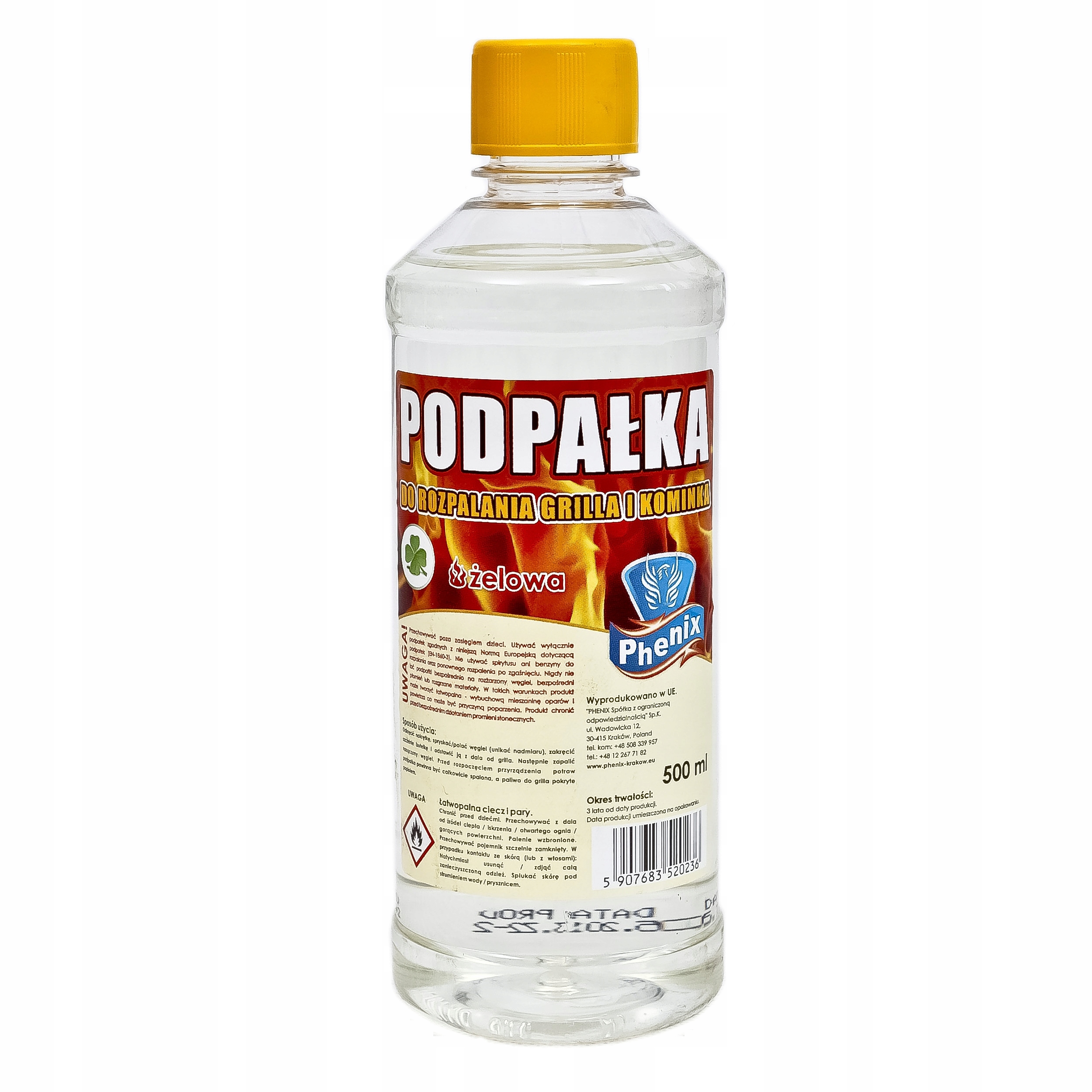 Gelinis griliaus ir židinių kuras 0,5L Phenix