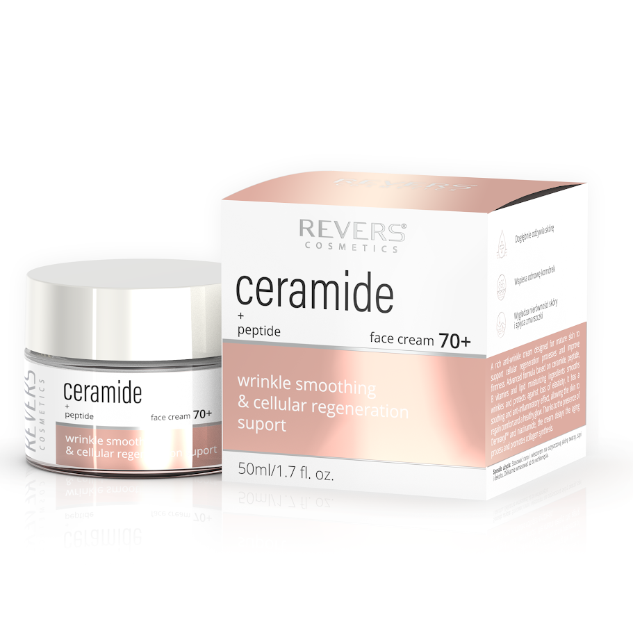 REVERS veido kremas Keramidai + Peptidai 70+ 50ml