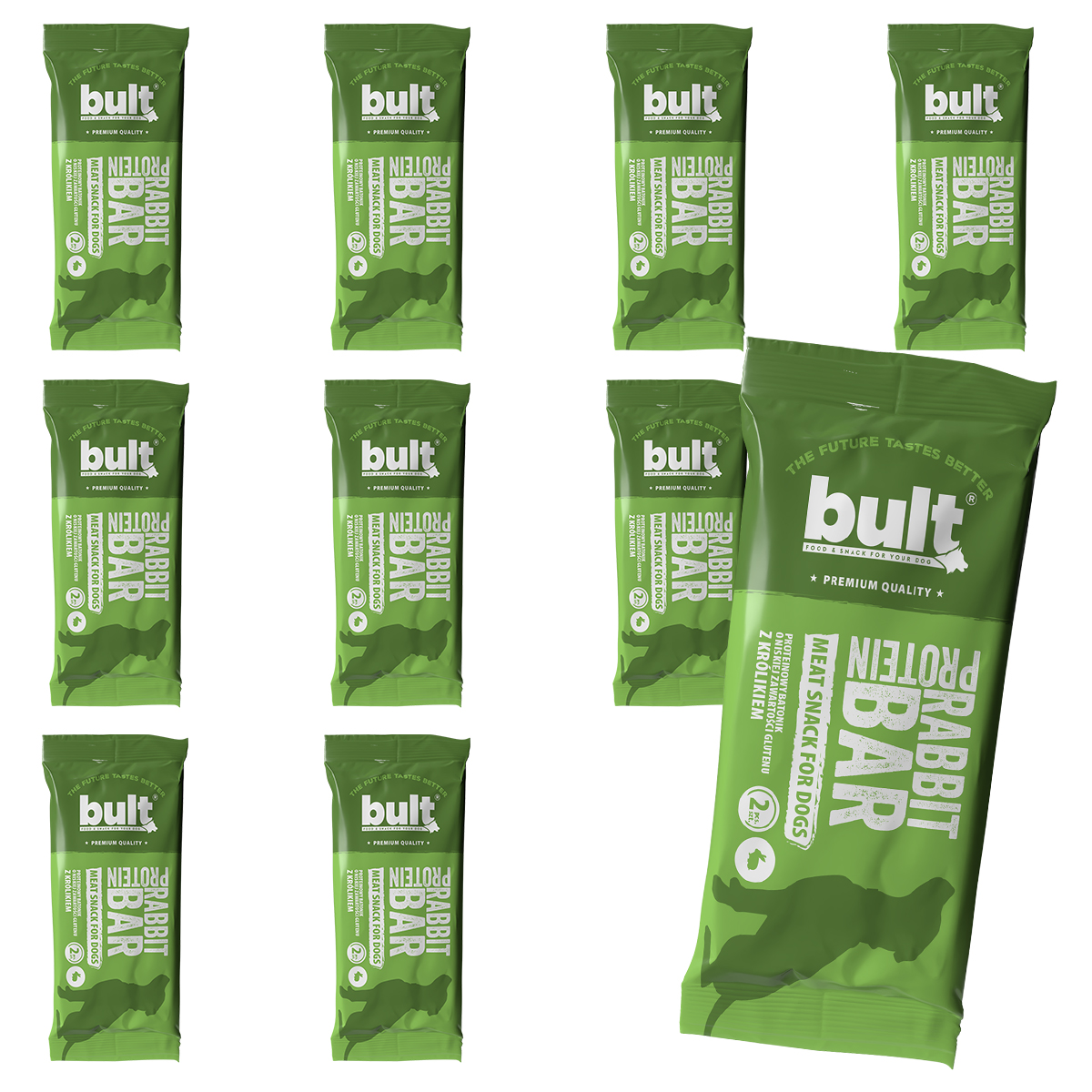 BULT BAR skanėstas šunims proteininis batonėlis Triušiena 10x75g