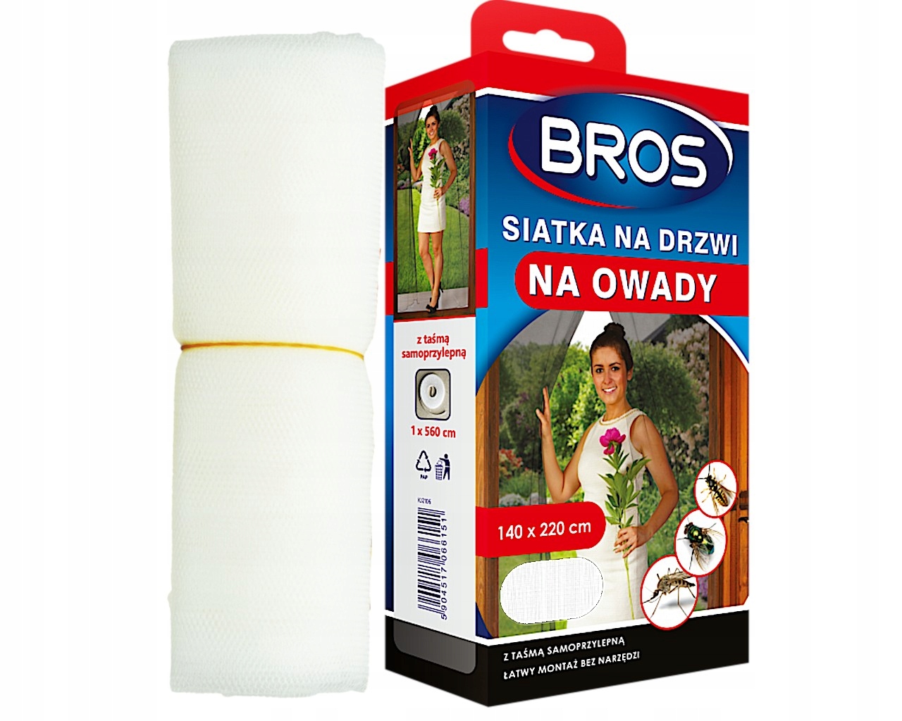 BROS Tinklas durims 140x220 - baltas