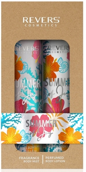 REVERS Summer of Joy priežiūros rinkinys: dulksna 245ml + kūno balzamas 250ml