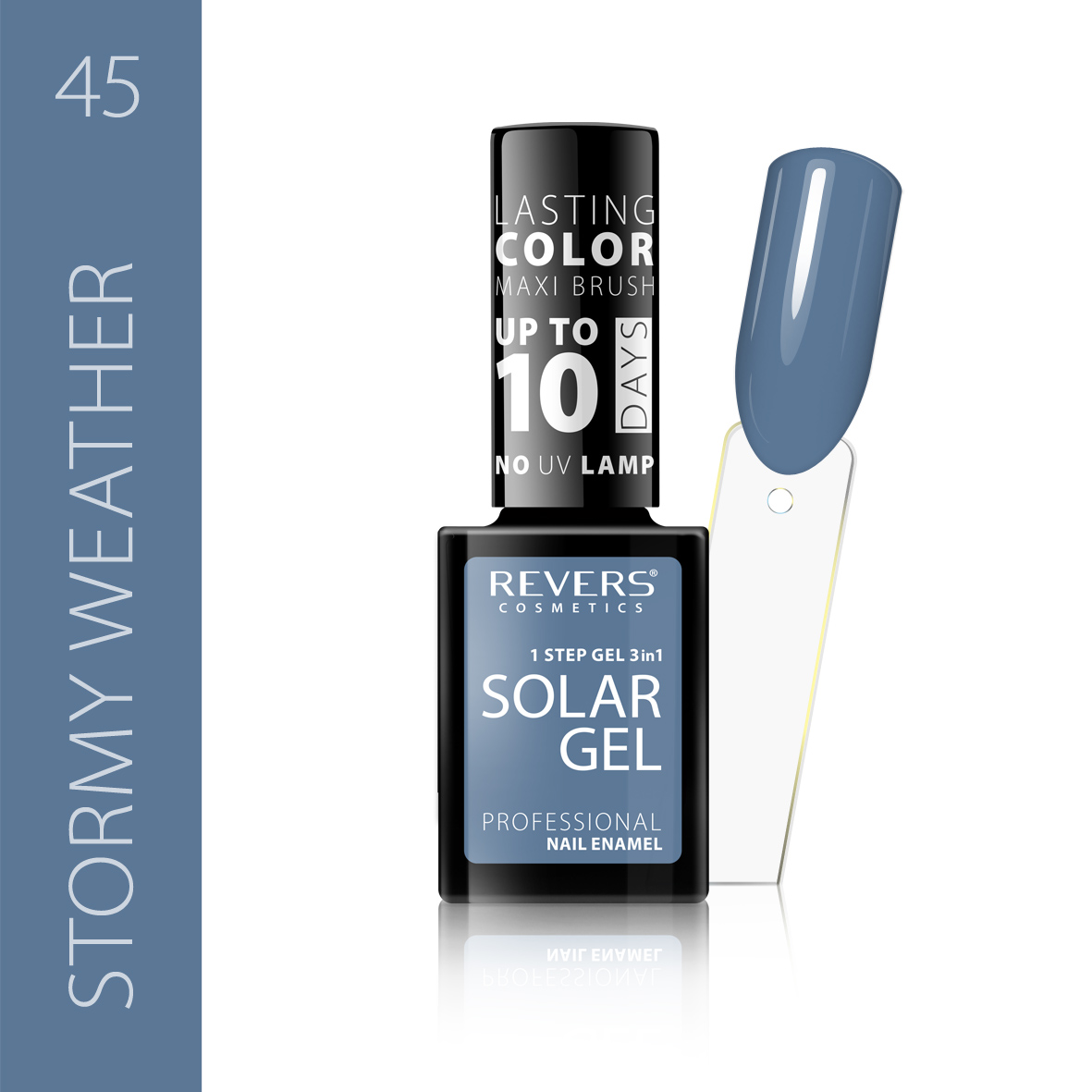 Nagų lakas SOLAR GEL 12ml hibridinis efektas 45