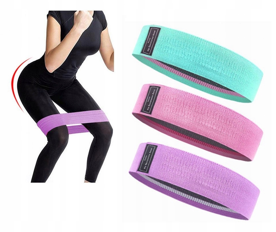 Atsparumo gumos pratimams Medžiaginės gumų rinkinys Fitneso Power Band 3 vnt.