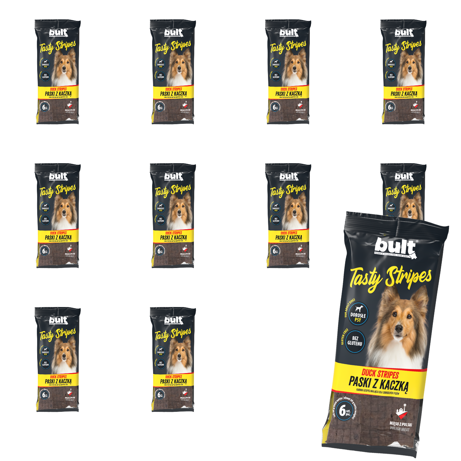 BULT Tasty Strips skanėstas šunims Antiena 10x60g
