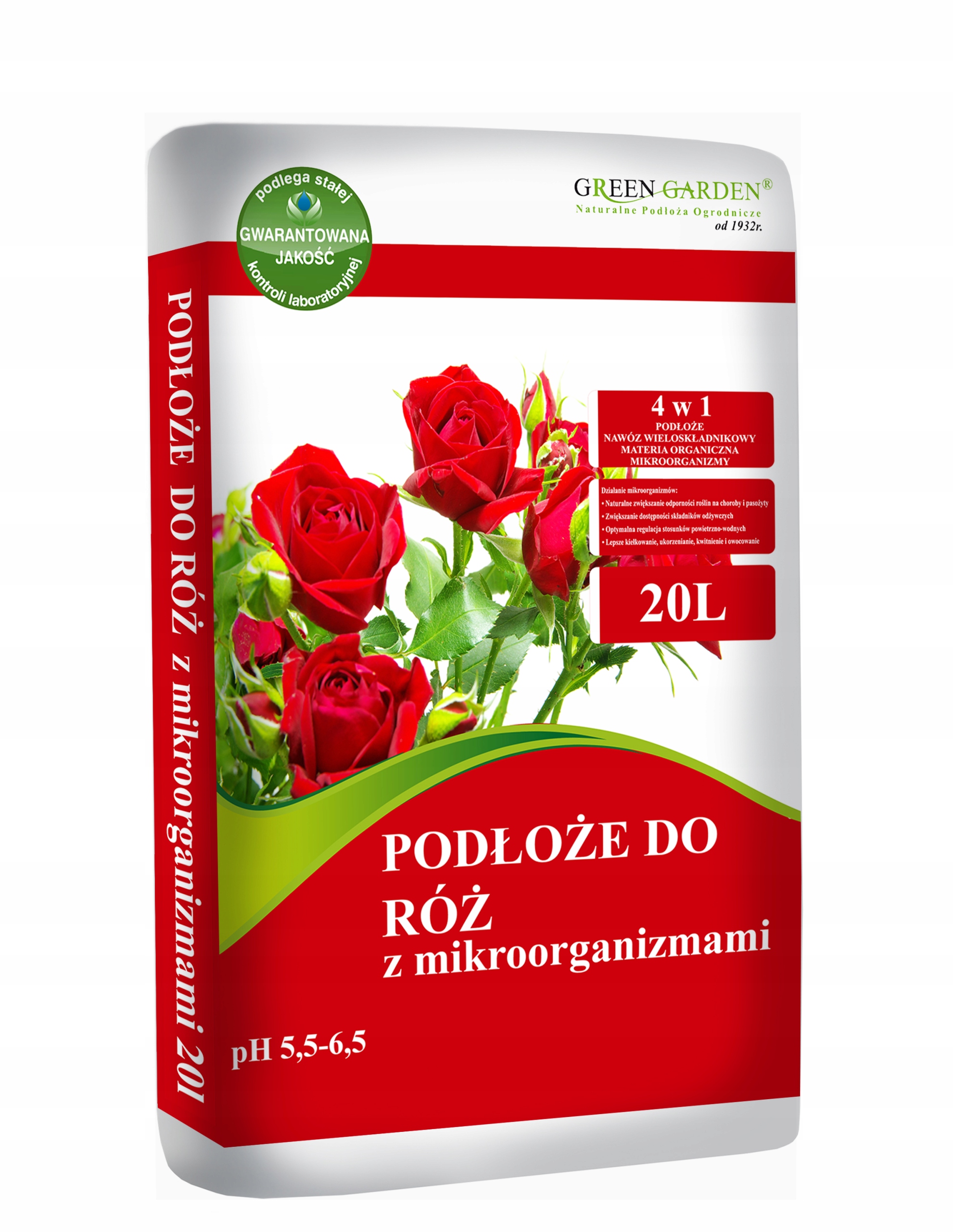 Rožių substratas su mikroorganizmais GreenGarden 20l