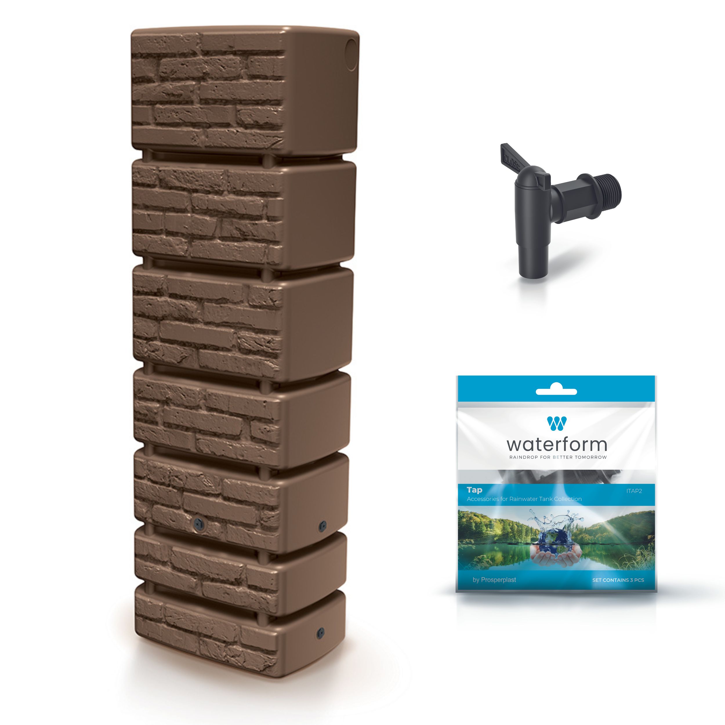 Lietaus vandens rezervuaras TOWER BRICK IDTB350 | Kaimiška plyta