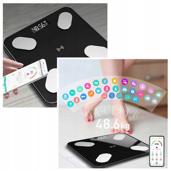 ANALITINĖ SVORIO MATUOKLĖ SMART 25W1 APK LCD 180 KG - SEKITE SAVO PAŽANGĄ
