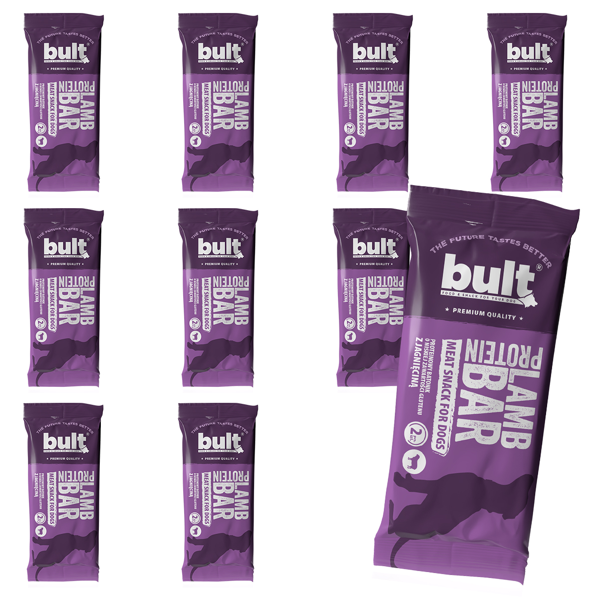 BULT BAR skanėstas šunims proteininis batonėlis Ėriena 10x75g