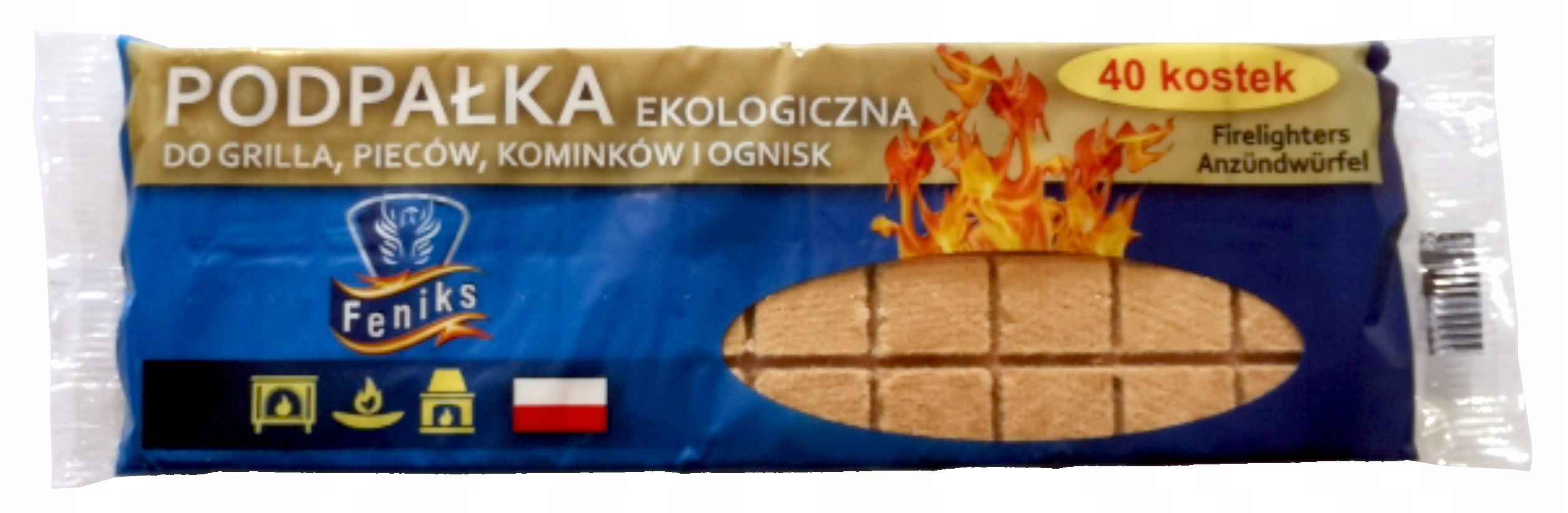 Ekologinis uždegiklis (pilkas) 40 kubelių Phenix