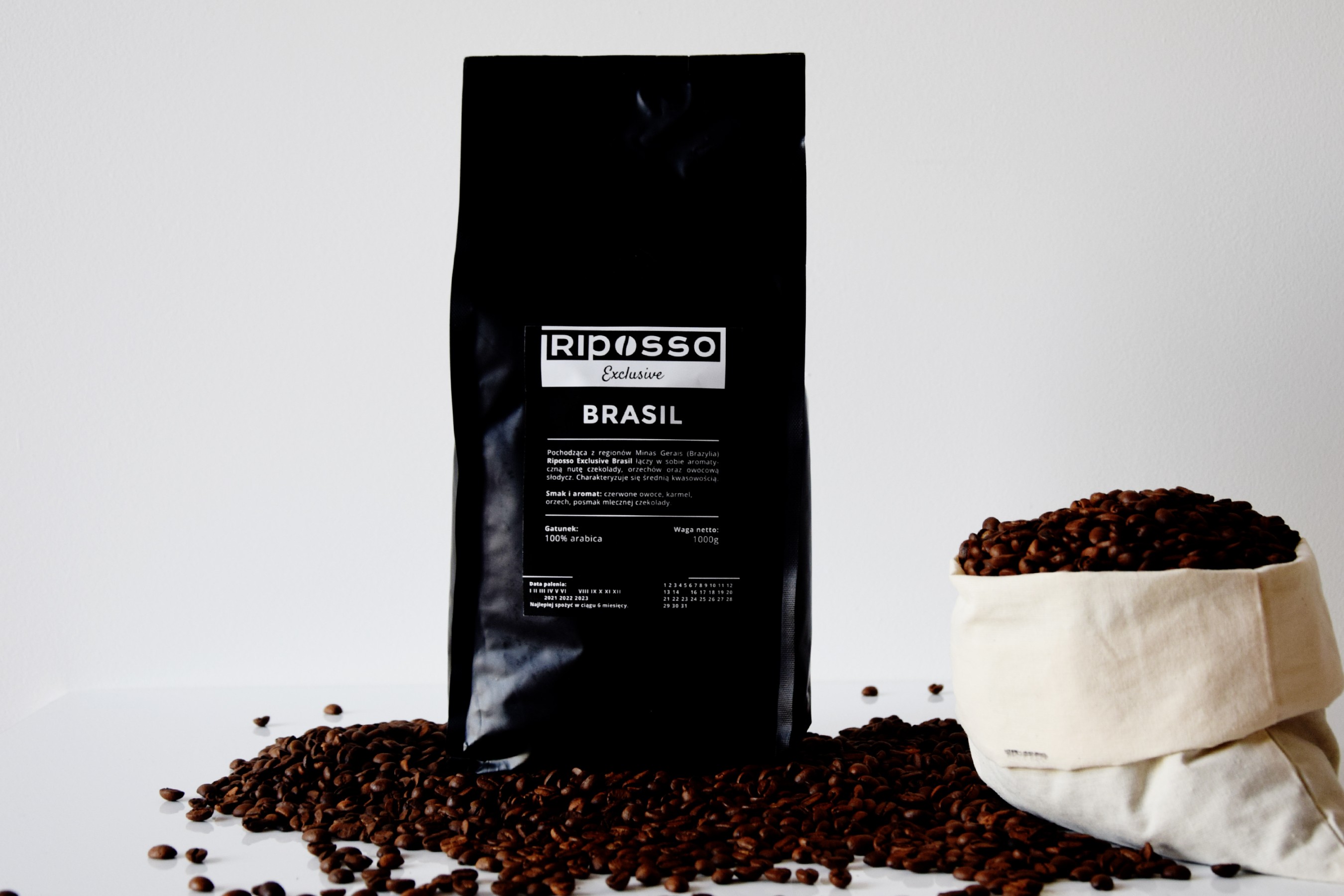 Riposso Exclusive Brasil 250g 100% ARABICA - ŠVIEŽIAI SKRUDINTA