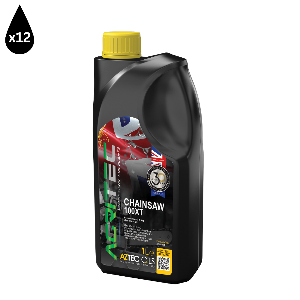 Agritec Chainsaw Oil 100XT SAE 30 Chain Oil ISO 100 All Makes & Models - 12x1L