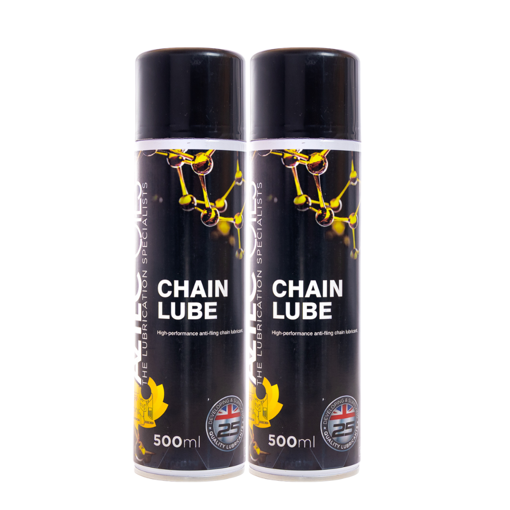 2x500ML Aztec Chain Lube Spray Prevents Corrosion Removes Moisture Chain Belt