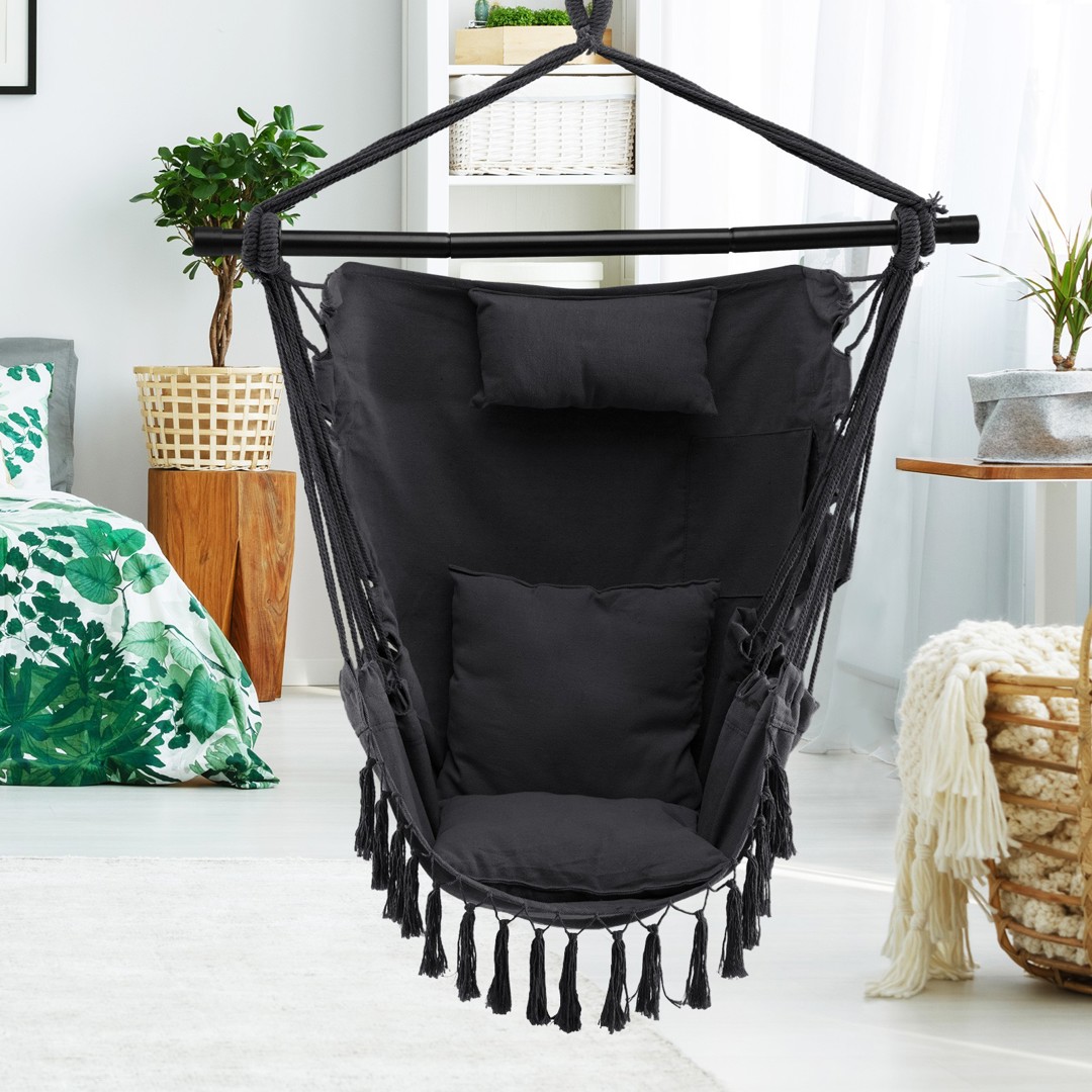 Swing Hanging Hammock with Metal Stand