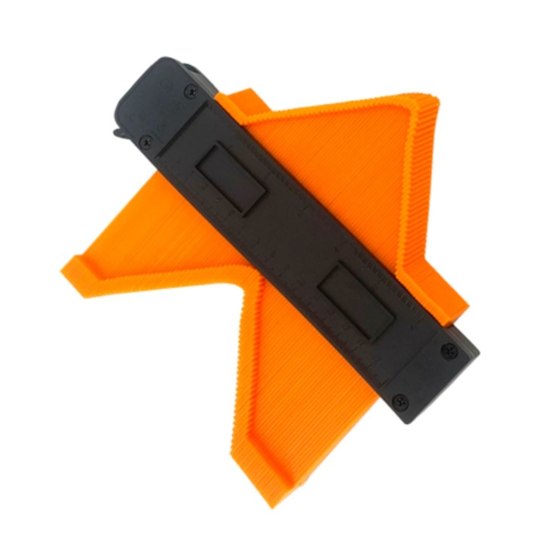 Instrument de Masurare Colturi Macvi®, 12cm, Plastic, Negru/Portocaliu, pentru Renovari si Bricolaj