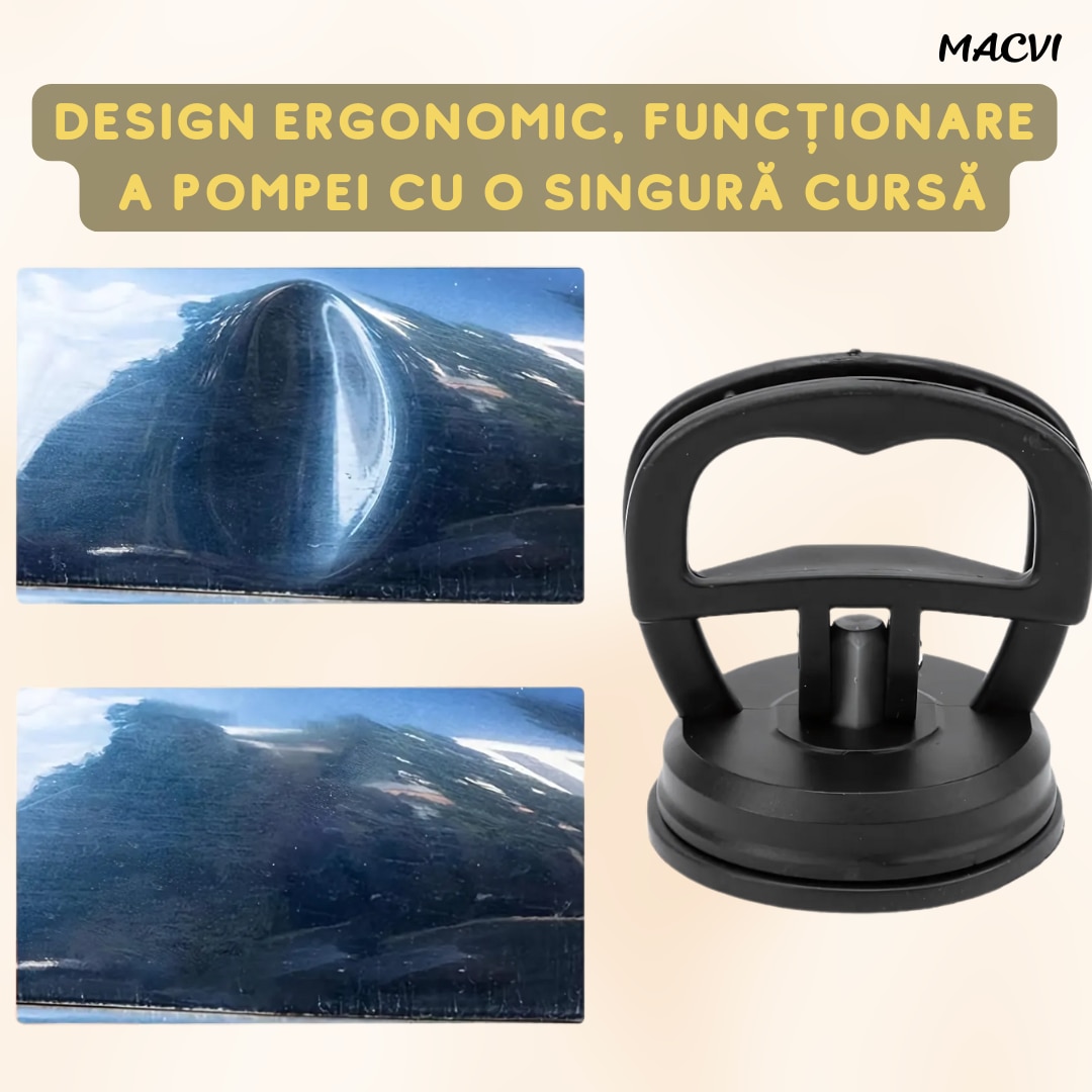 Ventuza puternica Macvi® pentru indepartarea indoiturilor auto, caroserii mari, diametru 12 cm