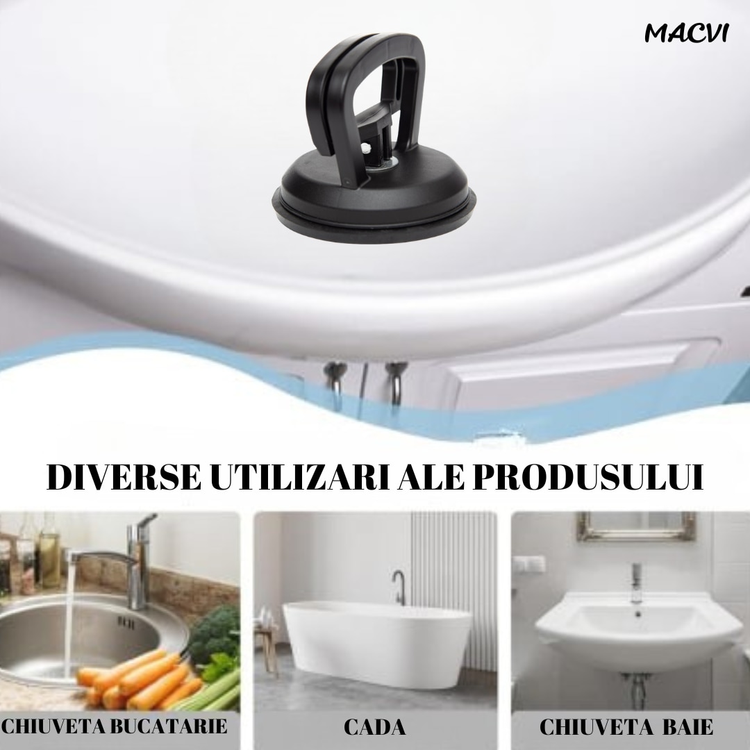Ventuza puternica Macvi® pentru indepartarea indoiturilor auto, caroserii mari, diametru 12 cm