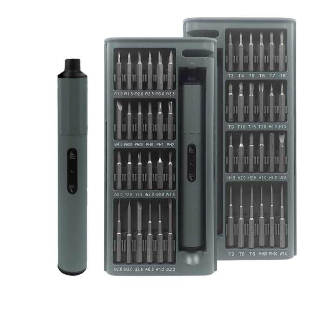 Set Surubelnita Electrica de Precizie Macvi® 49 in 1, Reincarcabila, Fara Fir, pentru Reparatii Mobile, Baterie Li-ion 400mAh