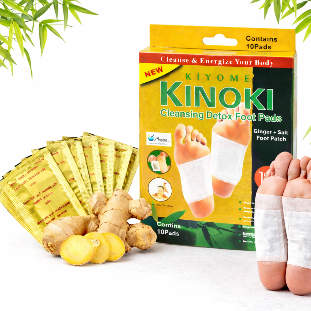 Plasturi detoxifiere, Macvi®, cu ghimbir, 10 bucati, pentru picioare
