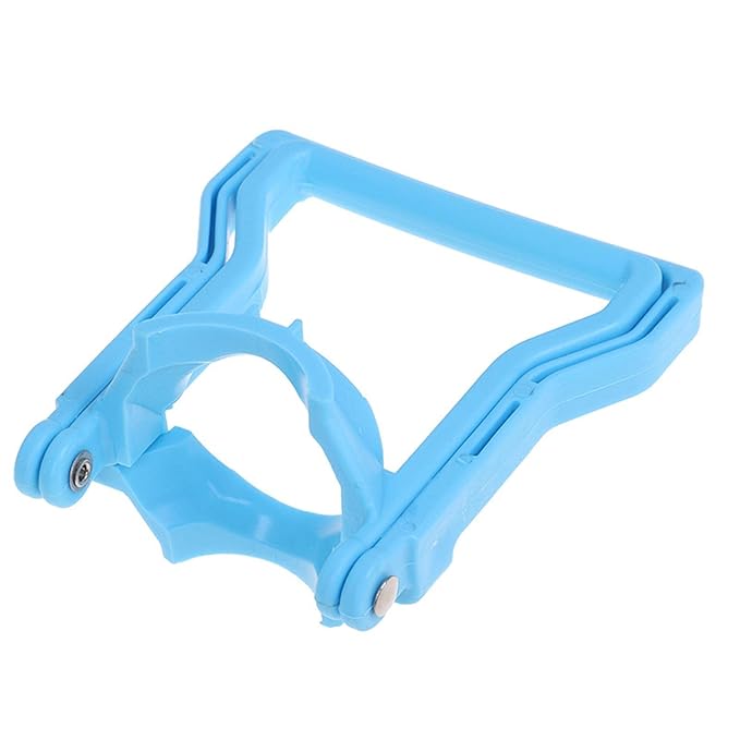 Set manere Macvi® pentru bidoane si sticle, plastic rezistent, 14.2 x 12.8 cm, galben & albastru, ergonomic, usor de utilizat