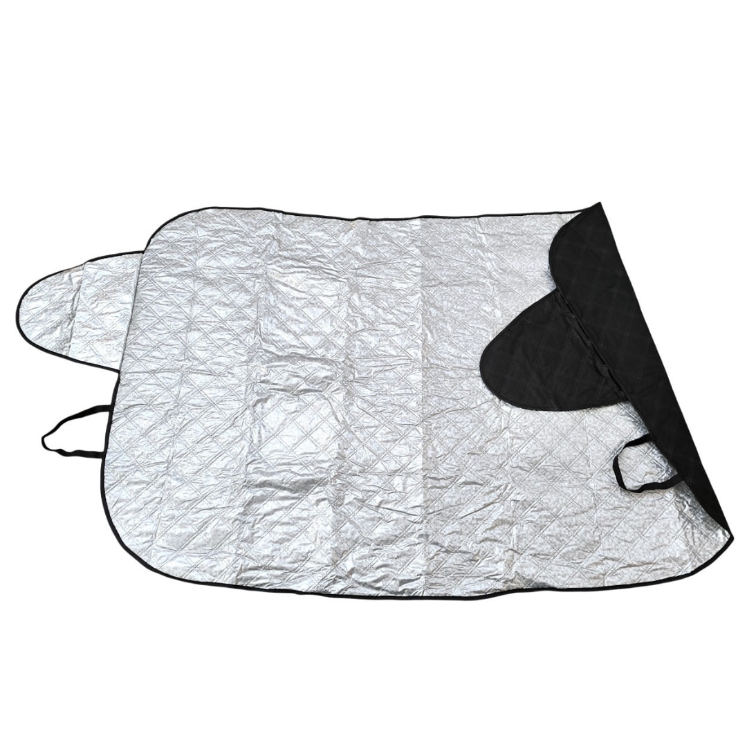 Parasolar Auto Macvi® pentru Parbriz Iarna-Vara, 98x146 cm, cu Doua Fete, Protectie UV si Impotriva Zapezii