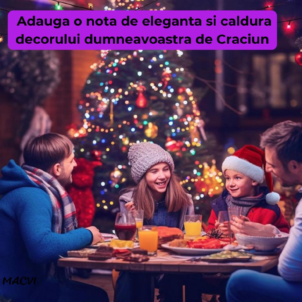 Instalatie Luminoasa LED de Craciun Macvi® pentru Interior si Exterior, 100M, LED, Multicolor, Rezistenta la Ceata