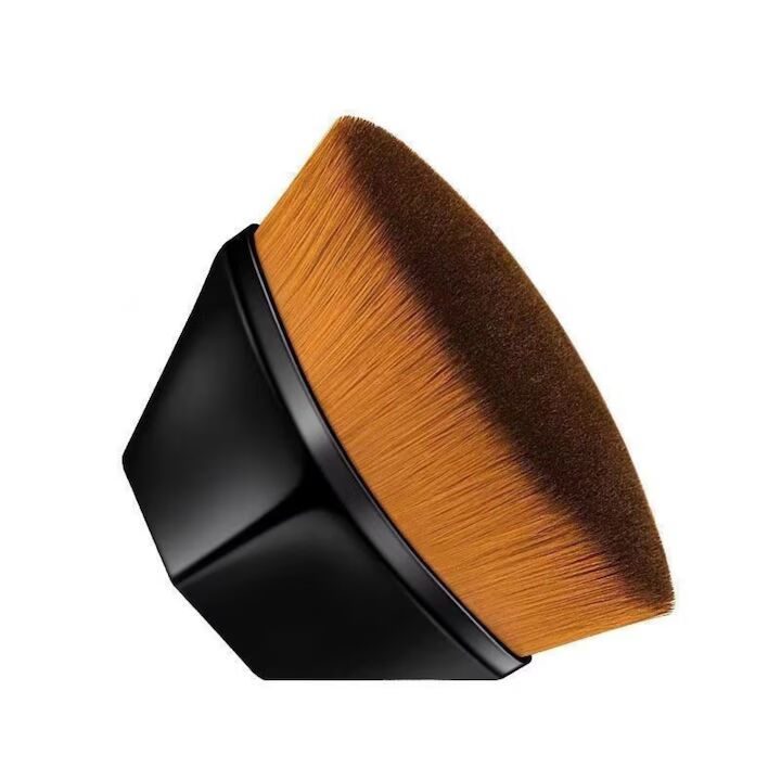 Pensula Machiaj Macvi® pentru Fond de Ten, Ultra Soft, Design Ergonomic, Negru