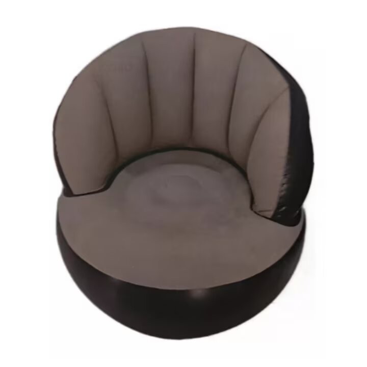 Scaun gonflabil confortabil cu pompa inclusa, design modern, dimensiuni 85x70 cm, ideal pentru interior si exterior, Gri