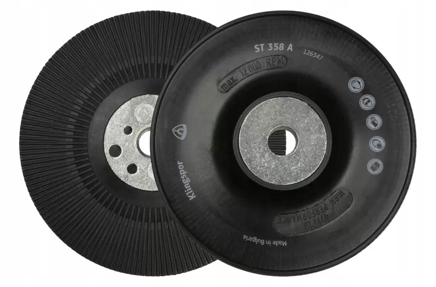Dysk wsporczy do fibry żebrowany 125mm / ST 358 A