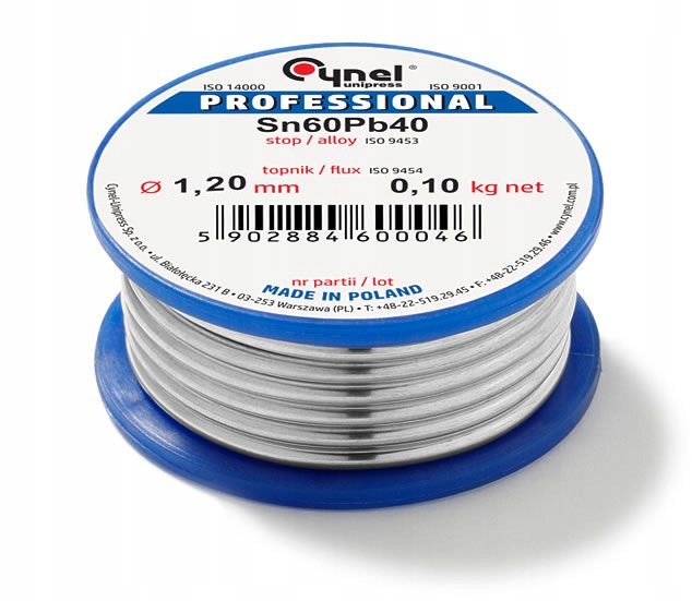 Cyna do lutowania fi 1.2mm 100g