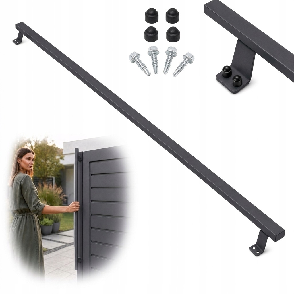 Uchwyt pochwyt antaba do drzwi bramy furtki antracyt stal loft 100cm