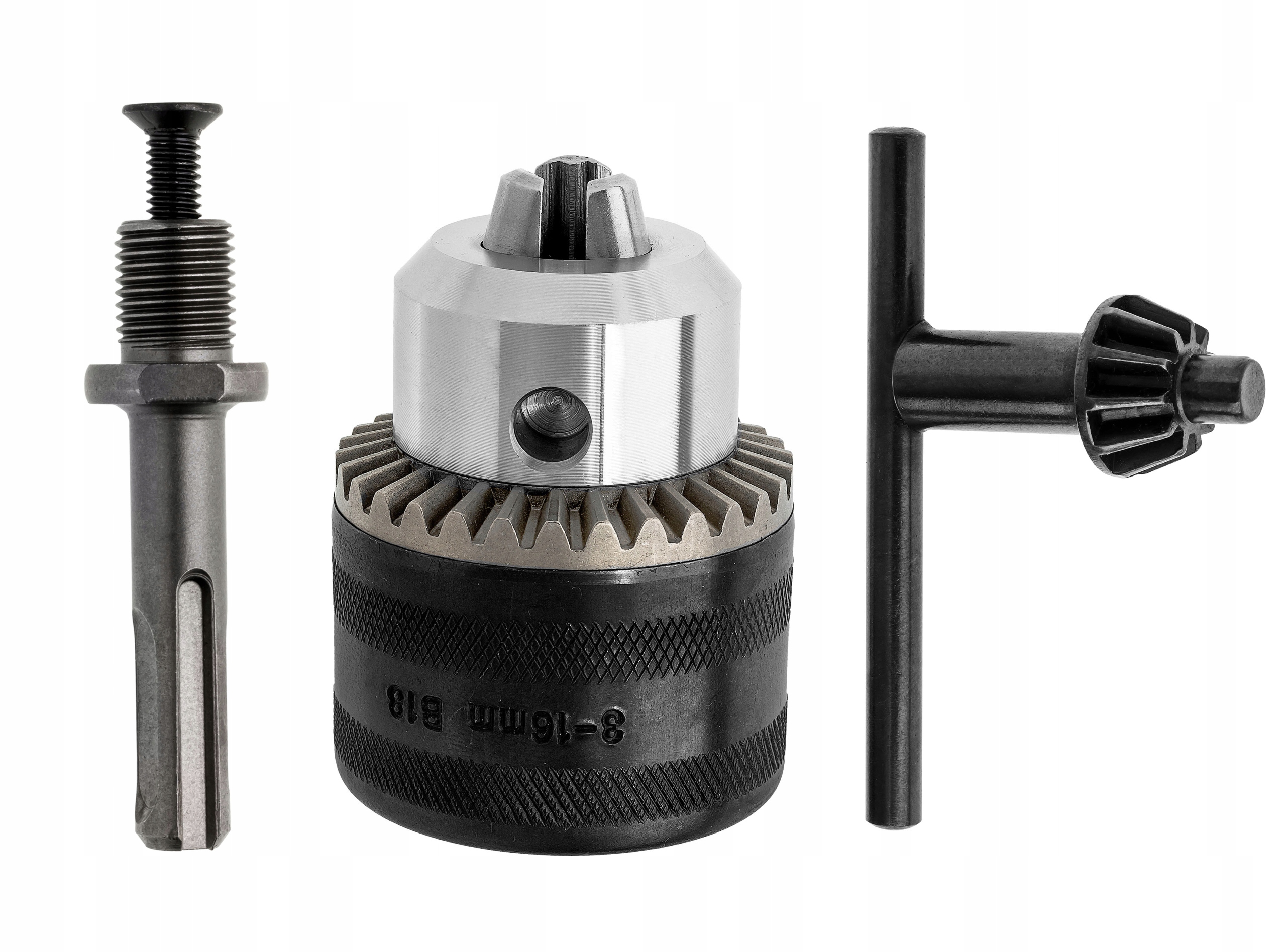 Uchwyt wiertarski zębaty 3.0-16.0mm klucz adapter
