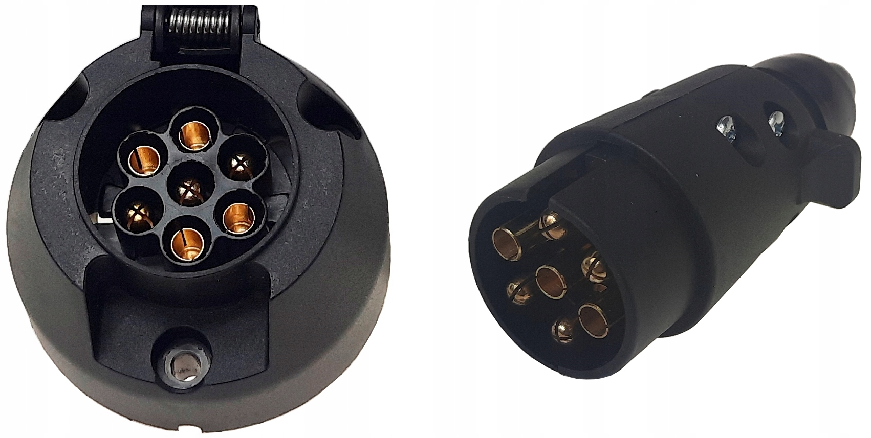 Gniazdo i wtyczka do przyczepy 12V 7 PIN tworzywo