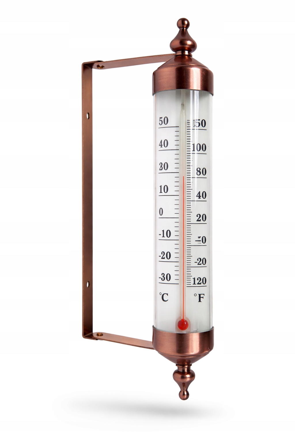 Termometr zaokienny vintage retro miedziany na okno duży zewnętrzny