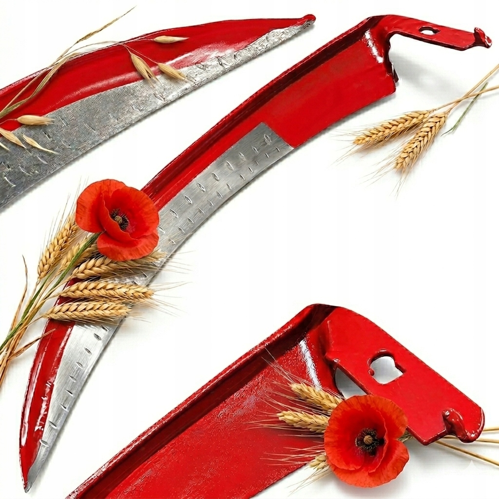 Kosa ręczna 80cm kuta do trawy ostrzona metalowa kosisko