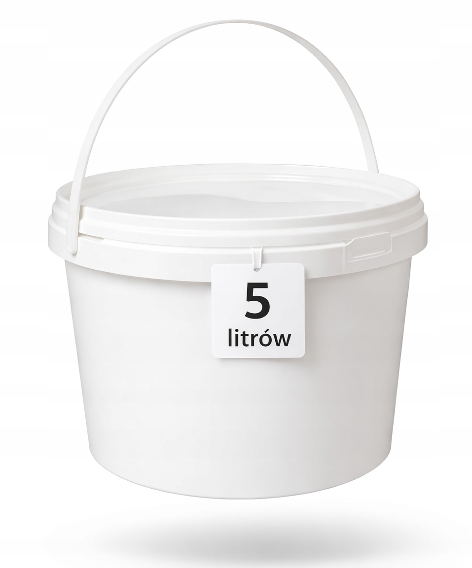 Wiadro wiaderko plastikowe okrągłe z pokrywką 5L pojemnik