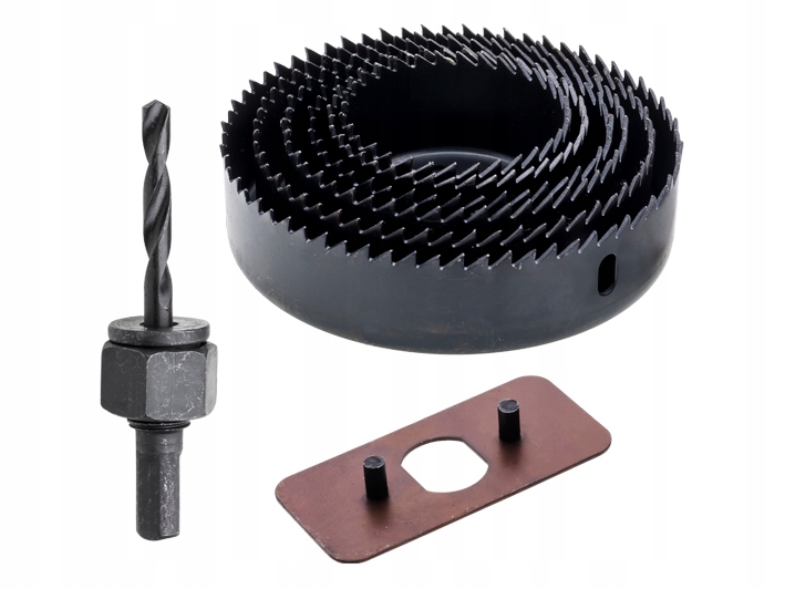 Zestaw otwornic do drewna 51-102 mm, adapter 9 szt
