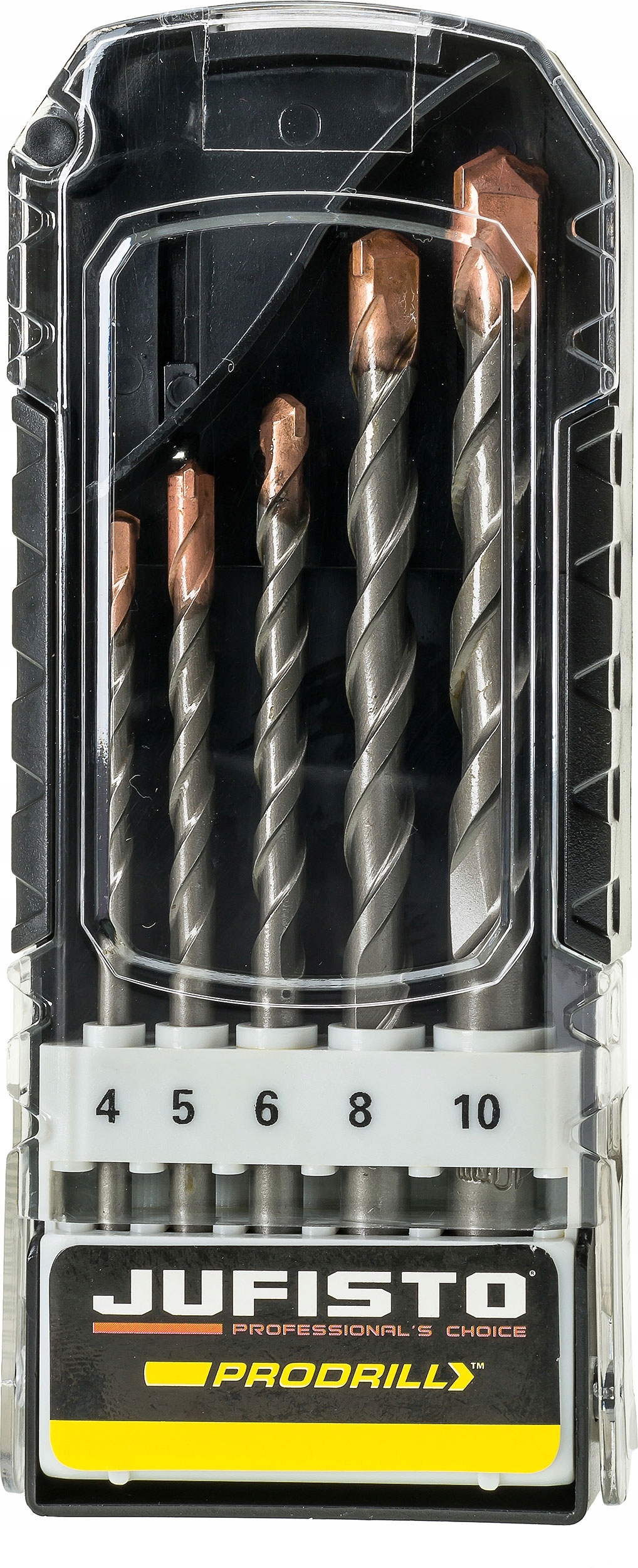 WIERTŁA DO BETONU PRODRILL 4, 5, 6, 8,10 mm zestaw