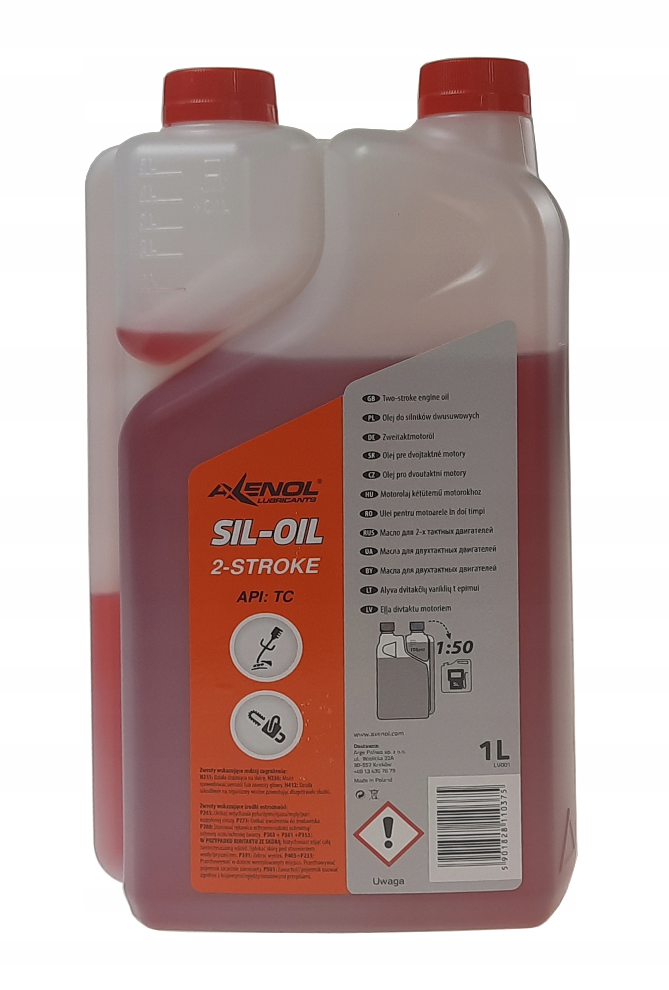 Olej do mieszanki AXENOL SIL-OIL 1000 ml czerwony
