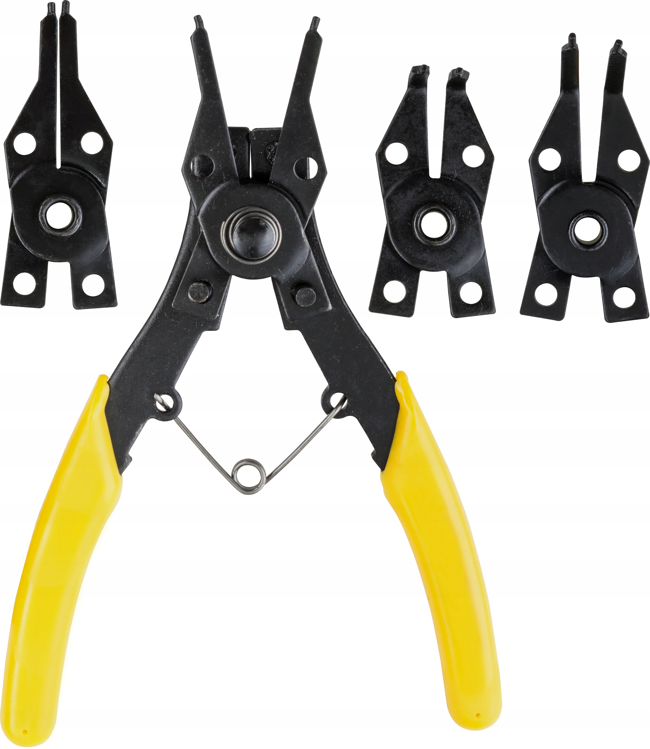 Szczypce do pierścieni segera 150 mm, 4 końcówki