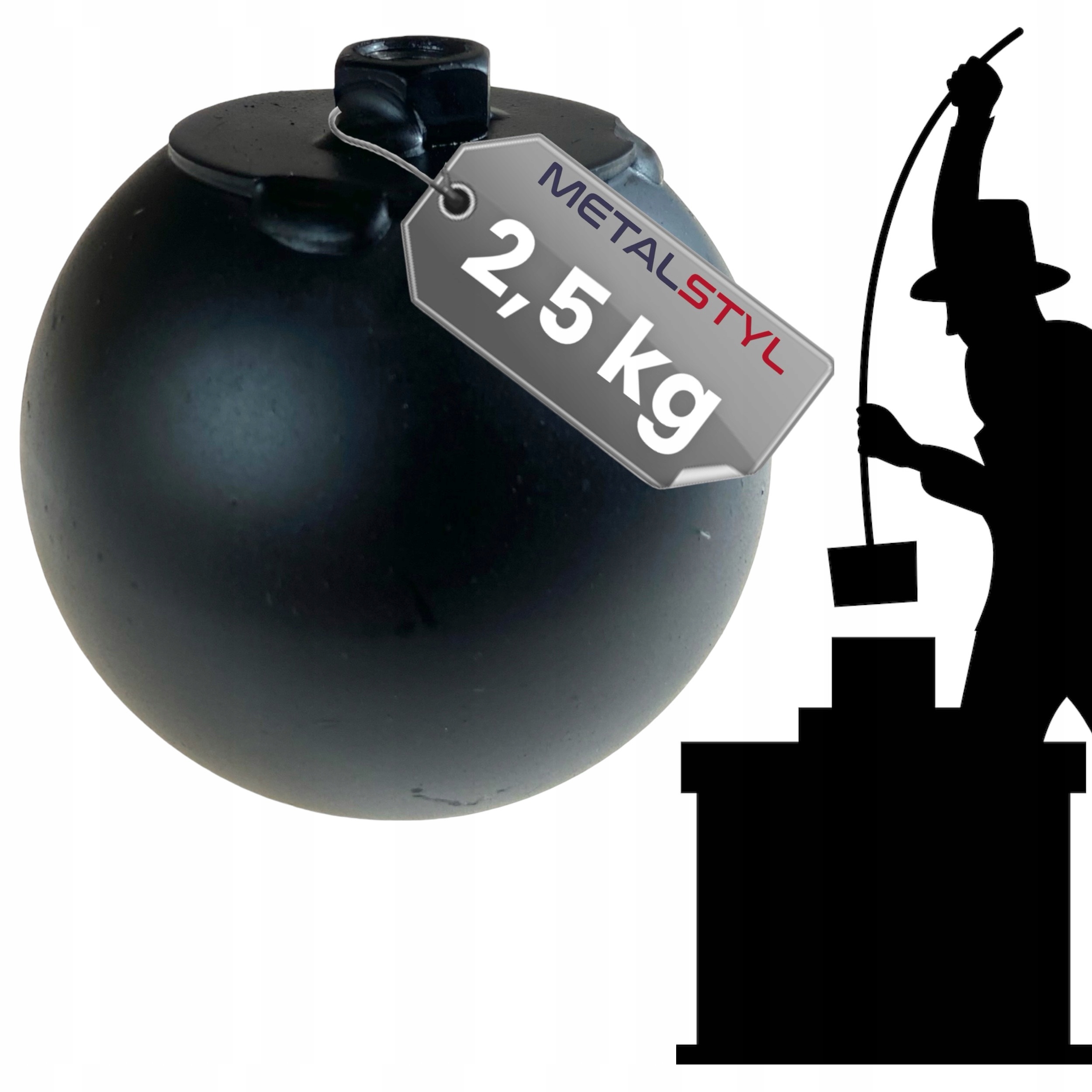 Kula do czyszczenia komina kominowa kominiarska 2,5 kg Ø 100 mm